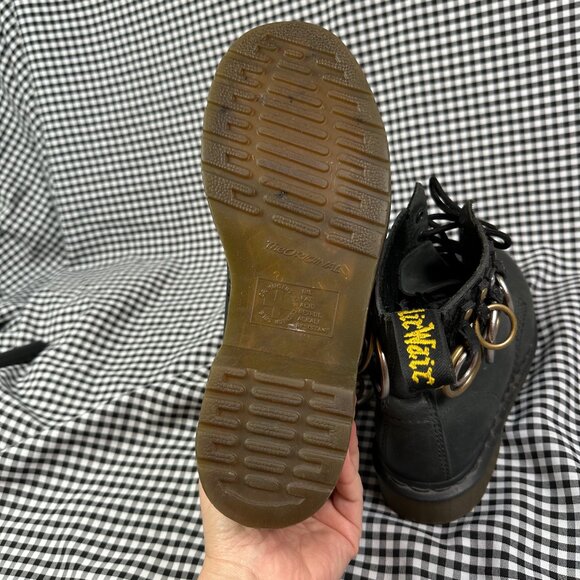 Dr Martens Felder X Felder Rare Black Ring Pierced 1460 Pascal Boot Women's 8 - Picture 4 of 7